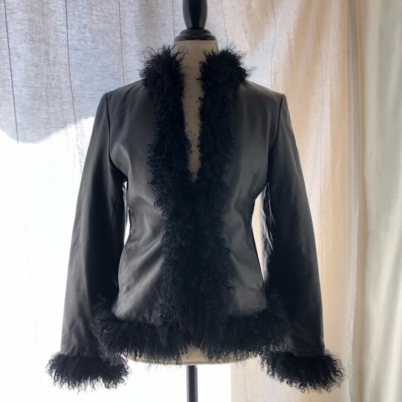 Vintage Faux Leather Y2K 90s Furry Jacket - Picture 15 of 15